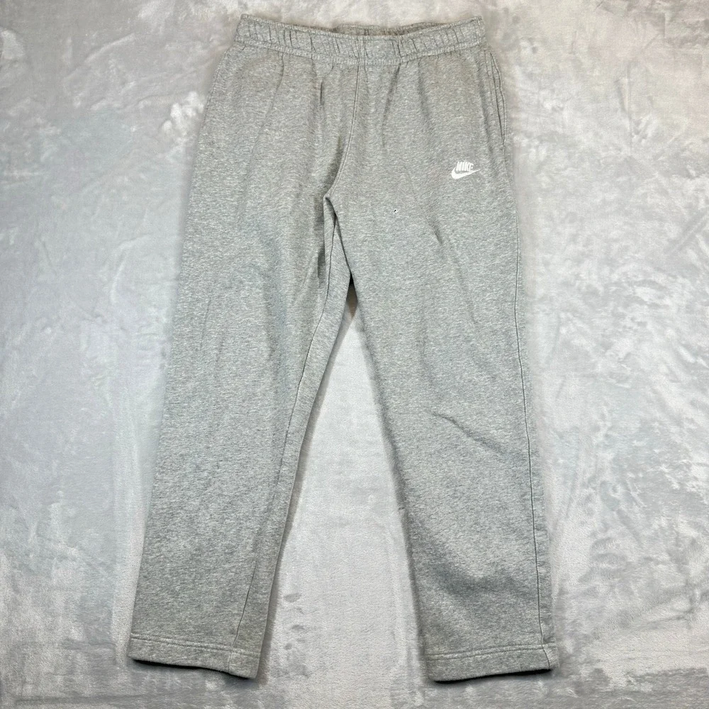 Nike Sweatpants Mens L Gray Sportswear Club Fleece Joggers Vintage 0379